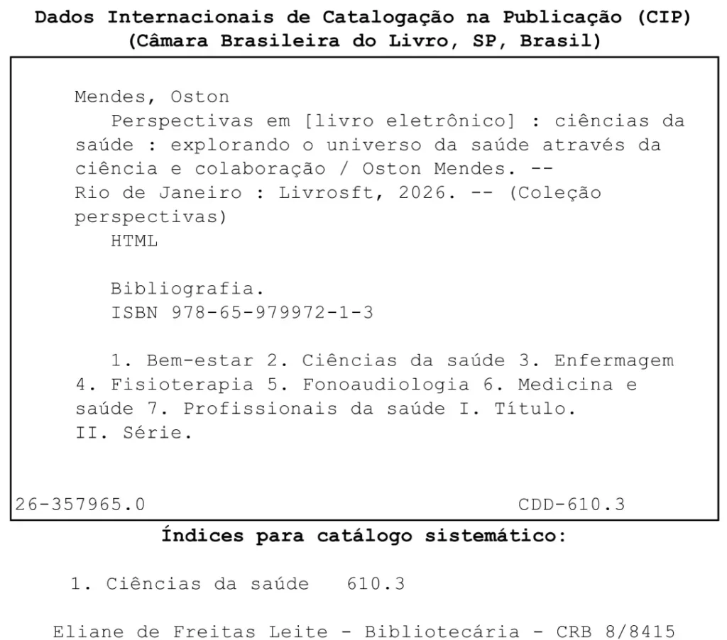 ficha catalografica saude