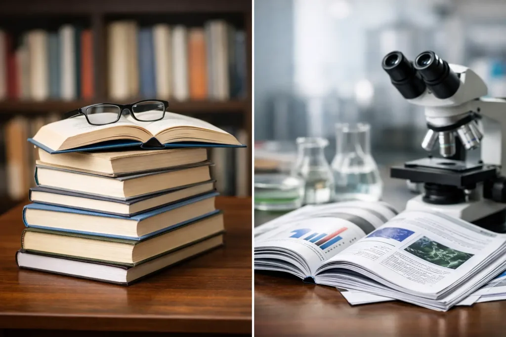 Livro coletivo vs revista científica